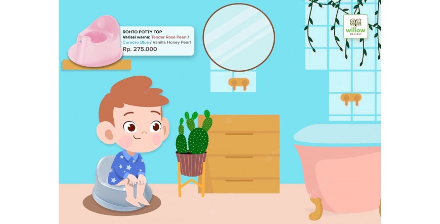 Cara Tepat Ajarkan Toilet Training pada Si Kecil Pakai Rotho Potty Top